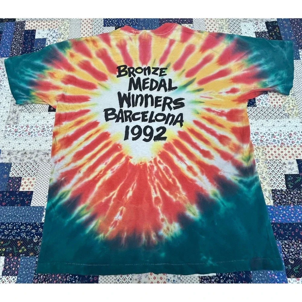 Vintage 1992 Lithuania Olympic Basketball Team Grateful Dead T Shirt Size XL - Picture 2 of 9